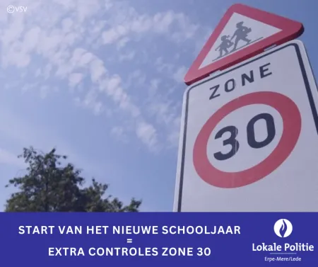 Start van het nieuwe schooljaar = extra controles zone 30