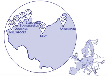 Kaart Bel Schengen Havens Pleziervaart